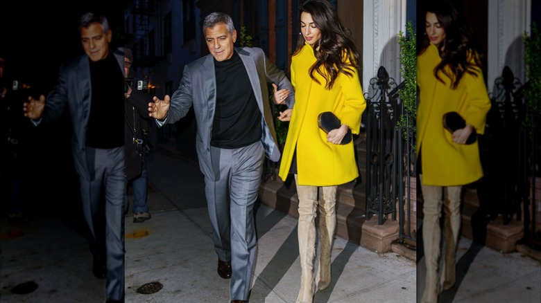 Amal Clooney and George Clooney are seen in SoHo in New York City, NY (2018)