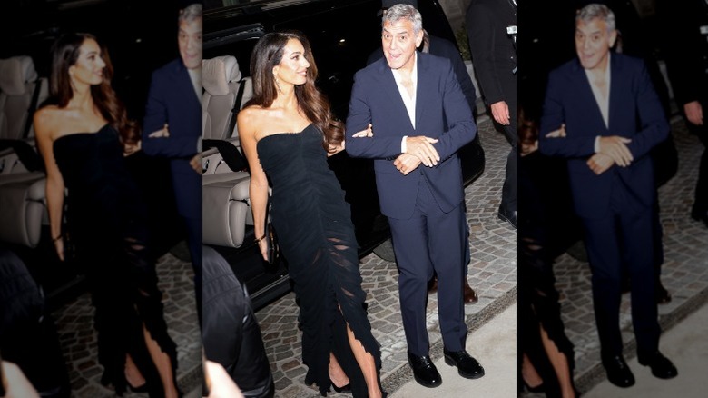 Amal Clooney and George Clooney are seen in Milan, Italy (2026)