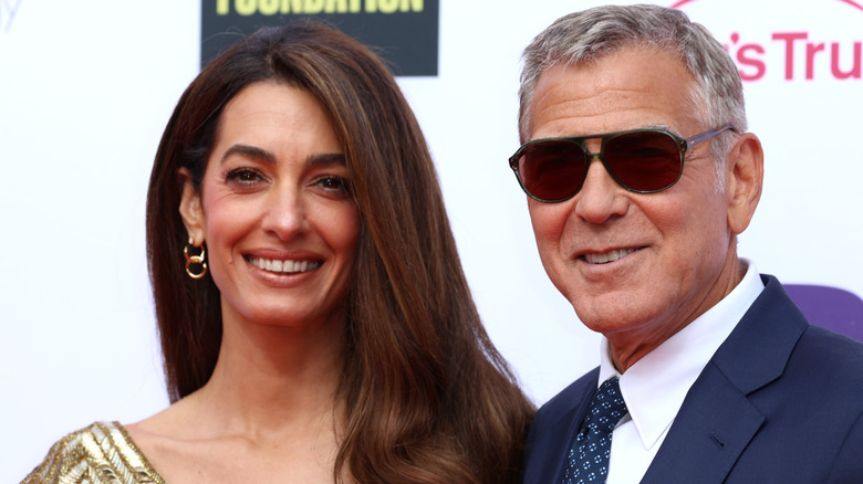 Amal and George Clooney smiling
