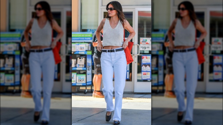 Kendall Jenner walking in parking lot