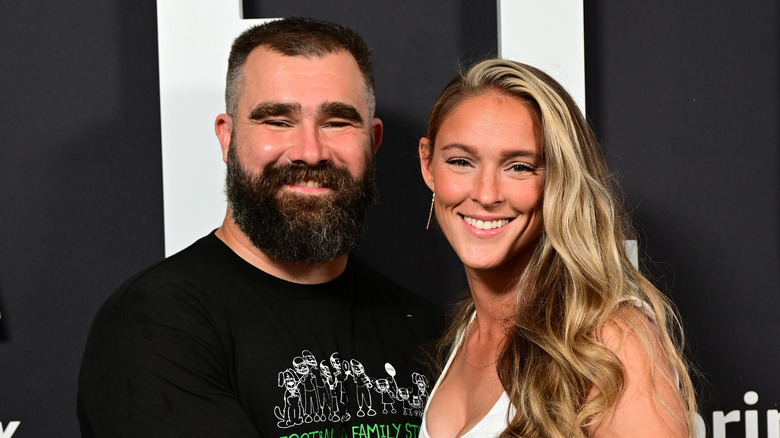 Jason Kelce and wife Kylie Kelce on the red carpet
