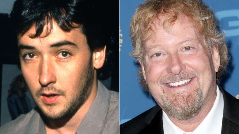A split image of John Cusack and director Savage Steve Holland.