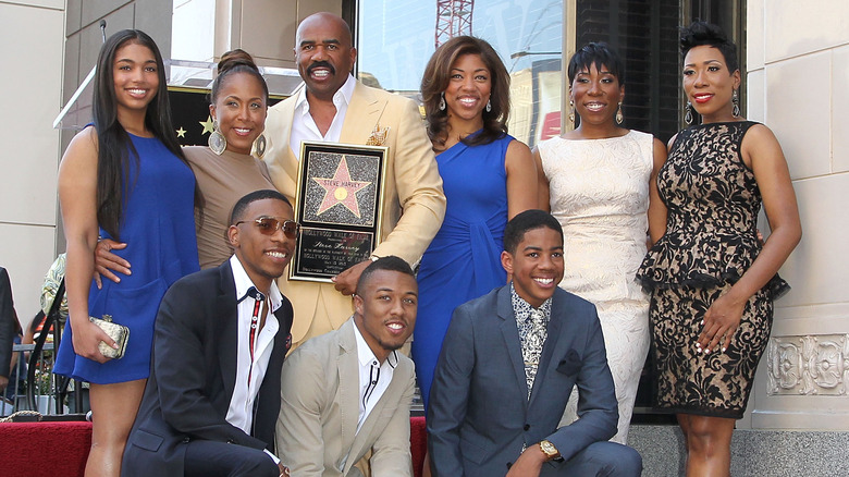 Steve Harvey, wife Marjorie, and their kids