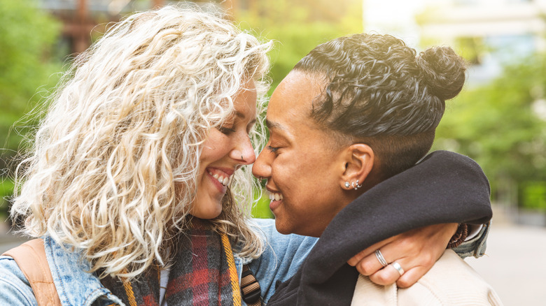 couple smiling at each other