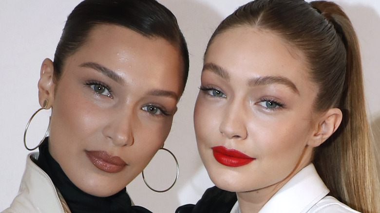 Gigi and Bella Hadid posing together