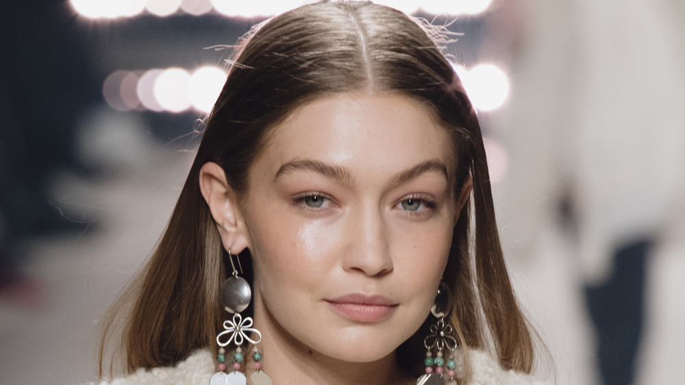 Gigi Hadid on the runway in 2020