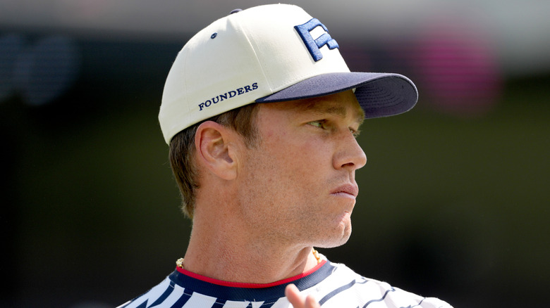 Tom Brady wearing a baseball cap