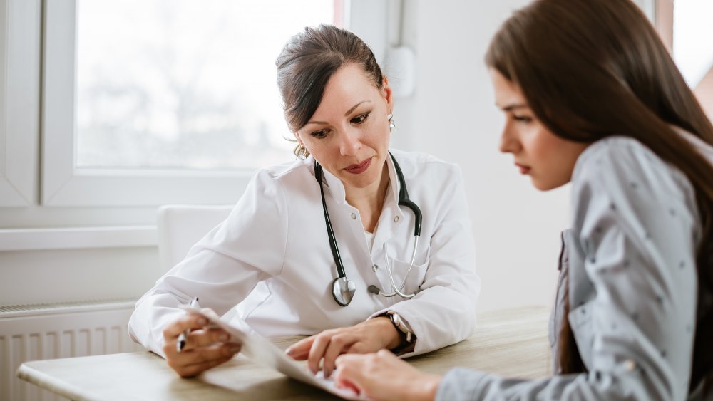talking to doctor