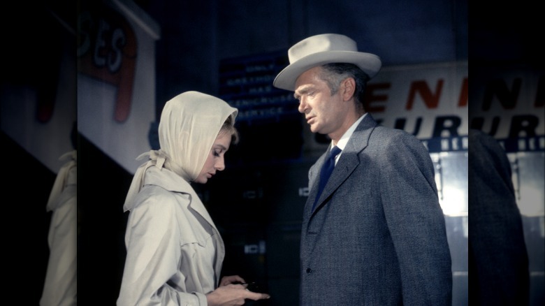 Audrey Hepburn and Buddy Ebsen in the 1961 movie "Breakfast at Tiffany's"