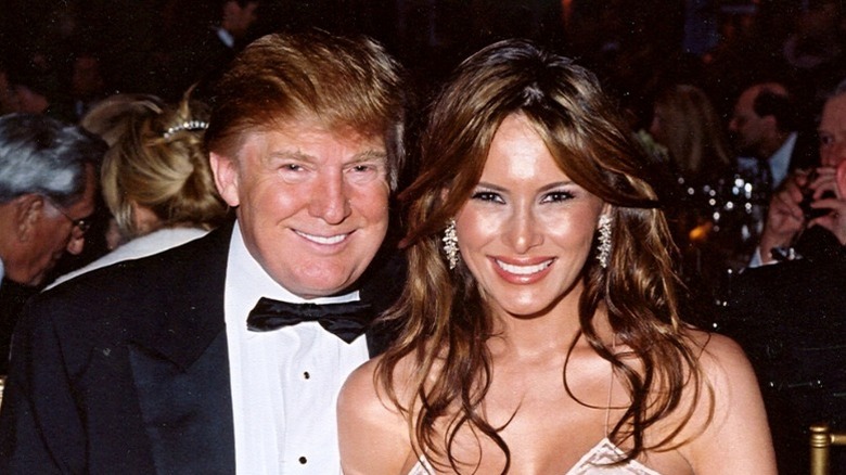 Donald Trump and Melania Trump née Knauss at Mar-A-Lago (2004)