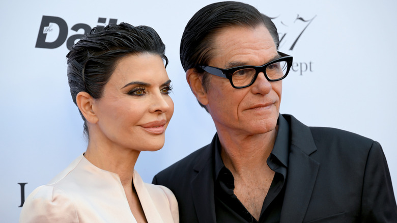 Lisa Rinna and Harry Hamlin attend DAOU Vineyards at the Daily Front Row Fashion Los Angeles Awards 2024 at The Beverly Hills Hotel on April 28, 2024 in Los Angeles, California.