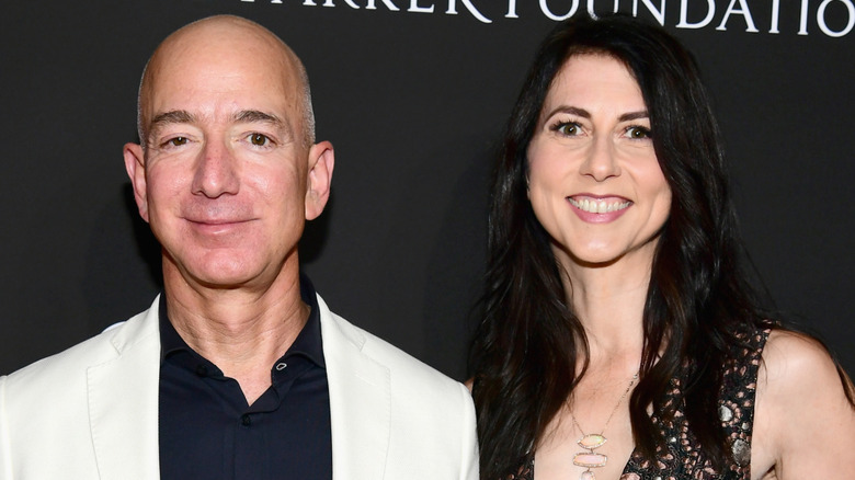 Jeff Bezos and MacKenzie Scott smiling