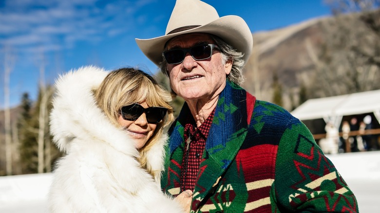 Kurt Russell and Goldie Hawn in Aspen