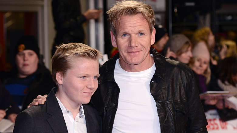 Gordon Ramsay arm around son Jack Ramsay