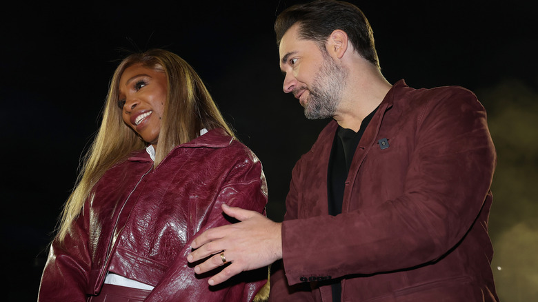 Serena Williams and Alexis Ohanian angeled shot