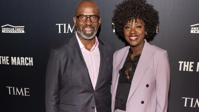 Julius Tennon and Viola Davis waist-up at The March