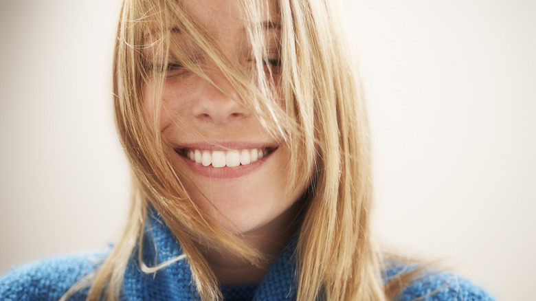 a woman with medium-length hair