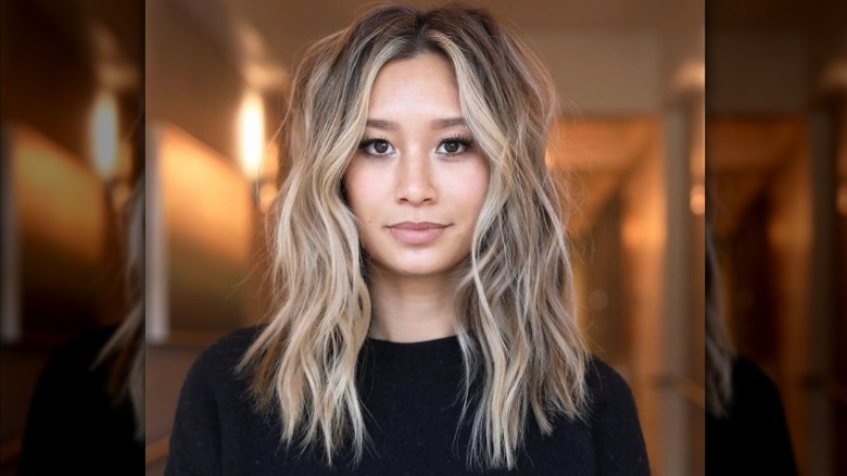 Person with wavy hair