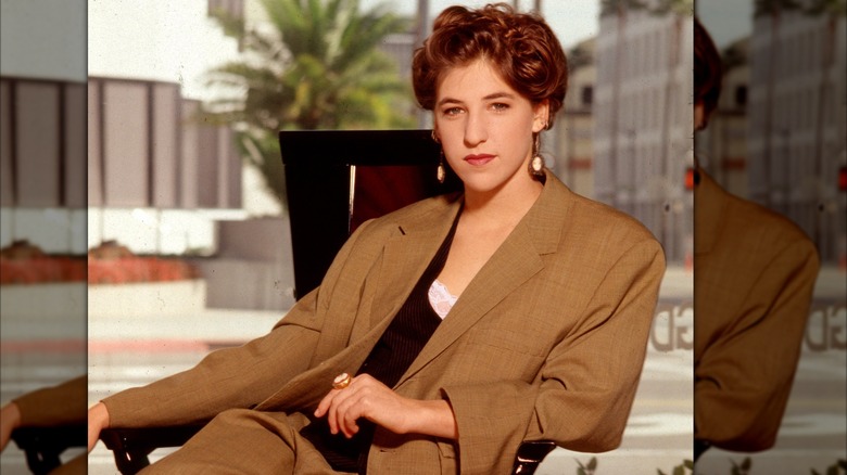 Mayim Bialik looking contemplative