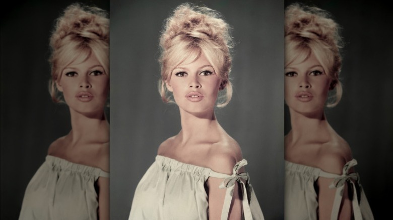 Portrait of Brigitte Bardot gazing into the camera