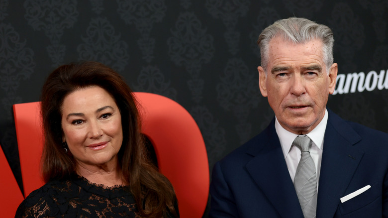 Keely Shaye Smith and Pierce Brosnan smiling