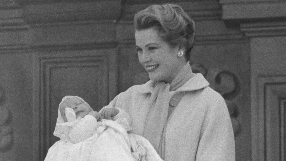 Grace Kelly with child