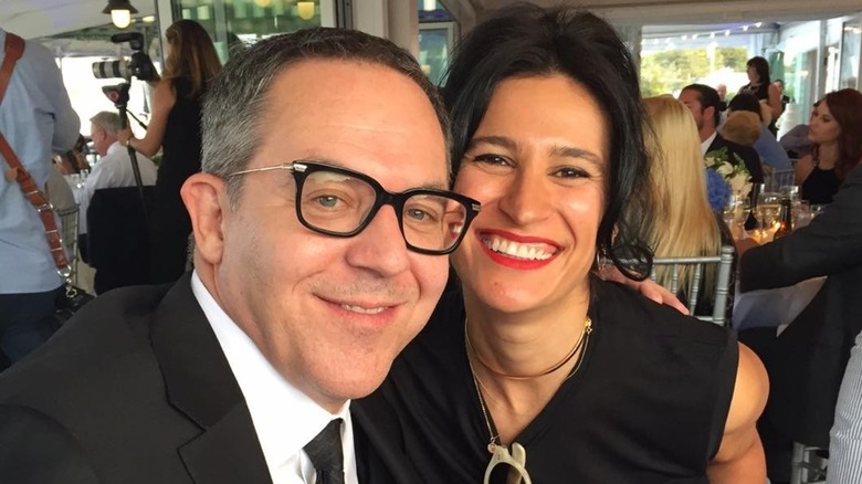 Greg Gutfeld and wife Elena Moussa pose for a selfie in 2017