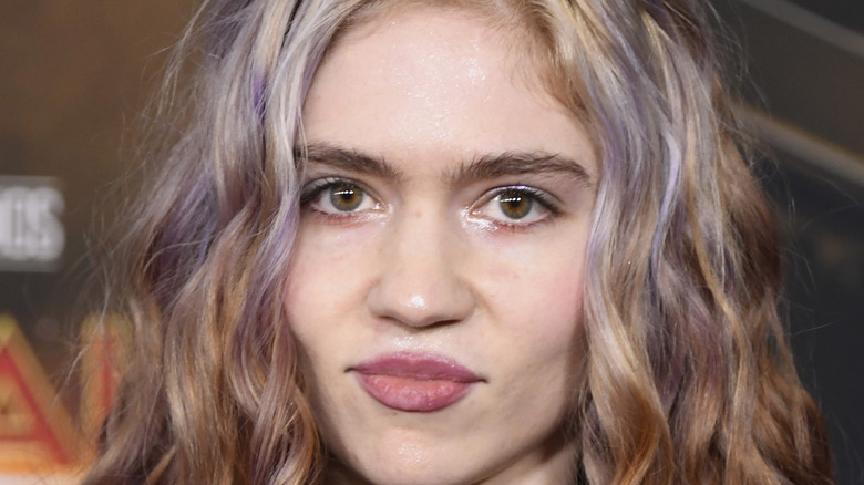 Grimes on red carpet