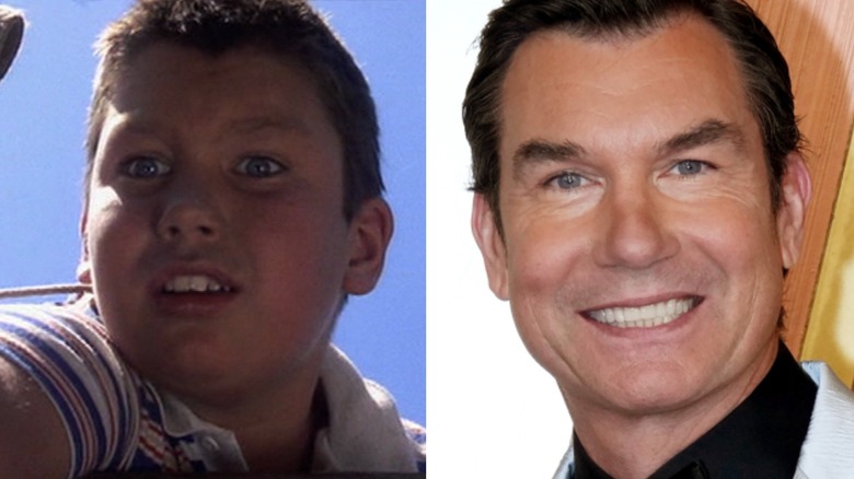A split image of Jerry O'Connell acting in Stand by Me and today