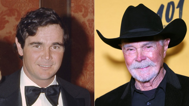 Buck Taylor circa 1970 & at the 2022 premiere of "Yellowstone"