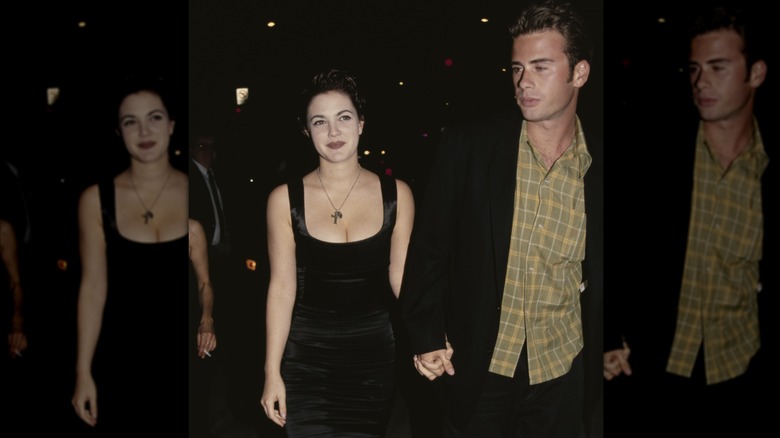 Drew Barrymore & Jaimie Walters hold hands in 1992