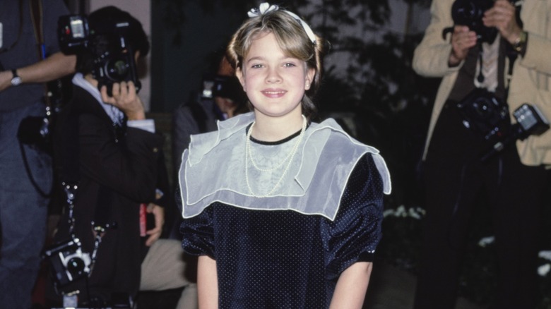 Drew Barrymore at a Beverly Hills event in 1985