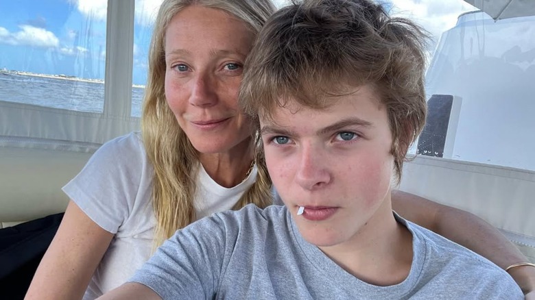 Moses Martin taking a selfie with Gwyneth Paltrow