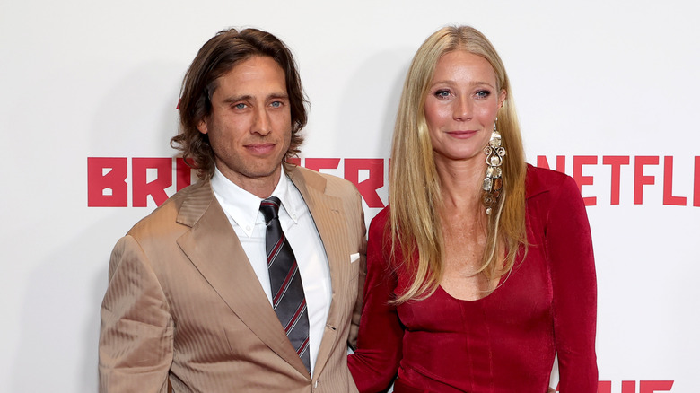 Brad Falchuk and Gwyneth Paltrow at the 2024 premiere of Netflix's "The Brothers Sun"