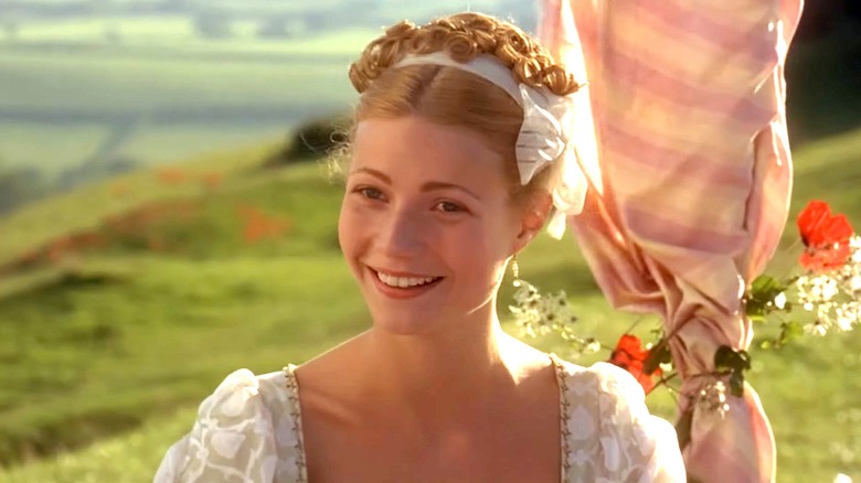 Gwyneth Paltrow smiling in a scene from "Emma" (1996)