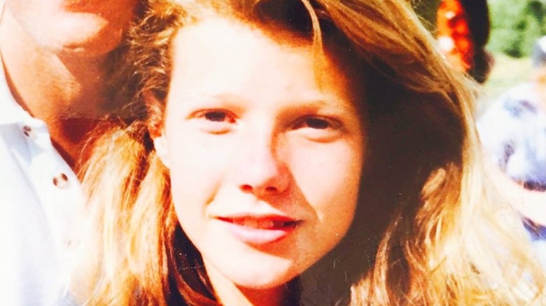Young Gwyneth Paltrow with her father Bruce Paltrow