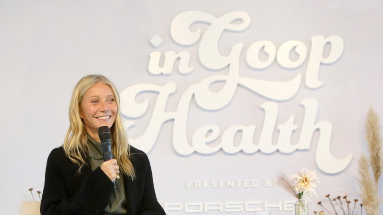 Gwyneth Paltrow speaking at the 2021 Goop In Good Health Summit