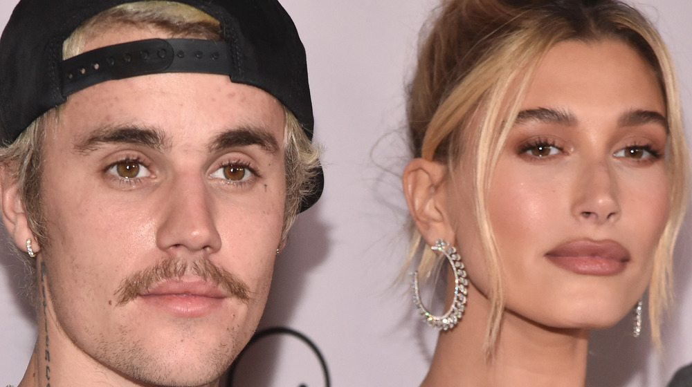 Hailey and Justin Bieber pose together