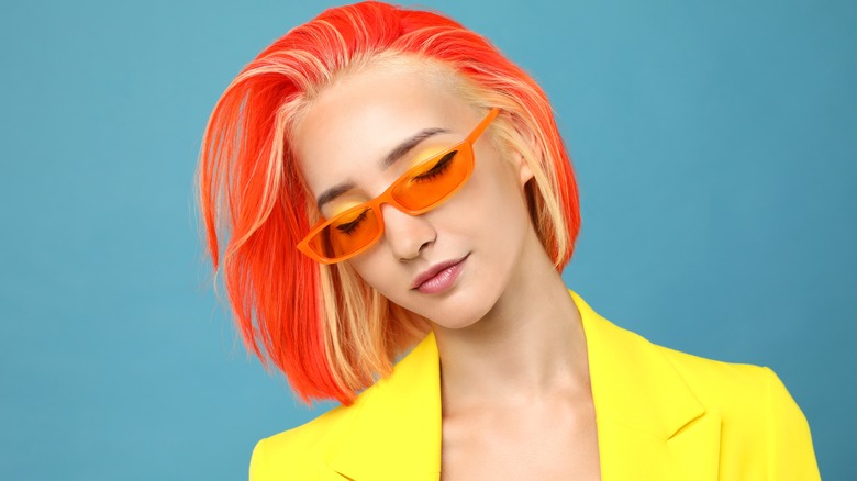 woman with orange hair
