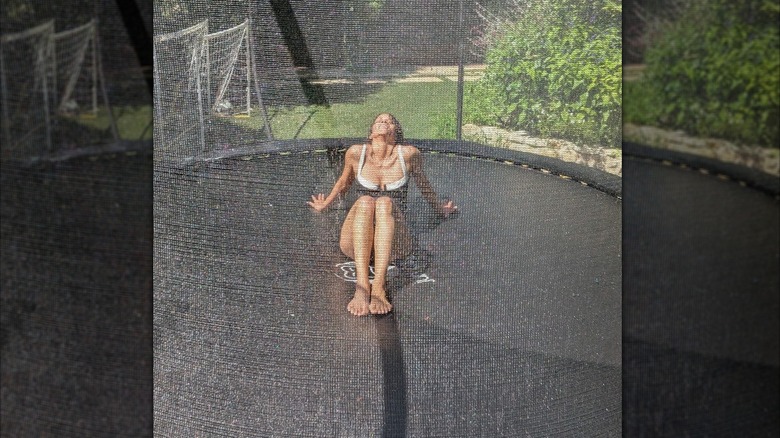 Halle Berry enjoying time on the trampoline in a June 2025 Instagram video
