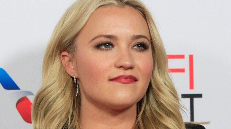 Emily Osment close up looking off to side