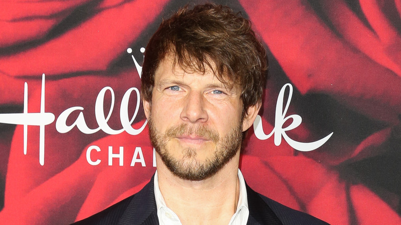 image of Eric Mabius looking puzzled at a Hallmark event