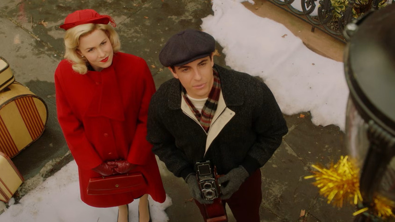 Hallmark's "A Holiday Spectacular," starring Ginna Claire Mason as Maggie and Derek Klena as John.