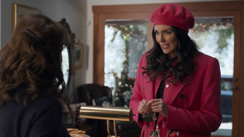 Hallmark Christmas movie "A Reason for the Season," starring Taylor Cole as Evie Lane.
