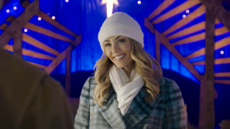 Screenshot from Hallmark Mystery movie "Miracle in Bethlehem, PA," starring Laura Vandervoort as Mary Ann.