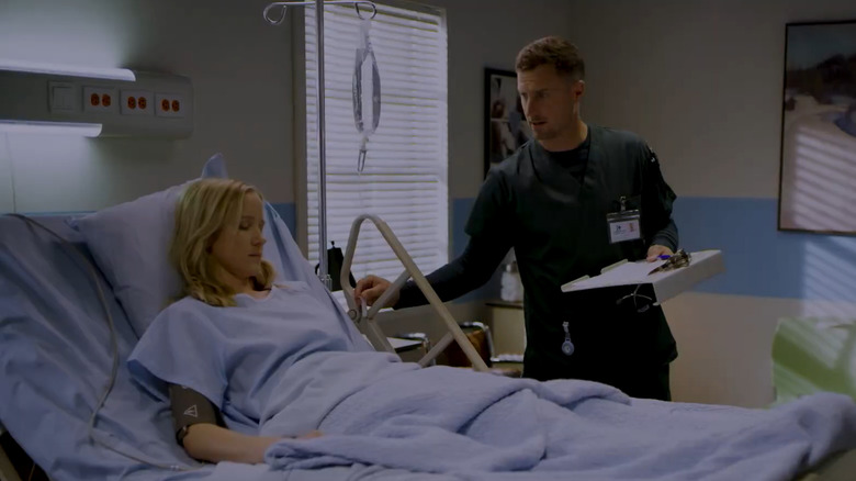 Hallmark's "Time for Them to Come Home for Christmas," starring Jessy Schram as Jane and Brendan Penny as Paul.