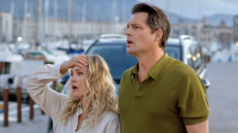 Emilie Ullerup as Kelly (left) and Kristoffer Polaha as Parker in "Missing The Boat."