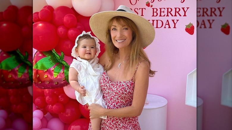 Jane Seymour with baby granddaughter