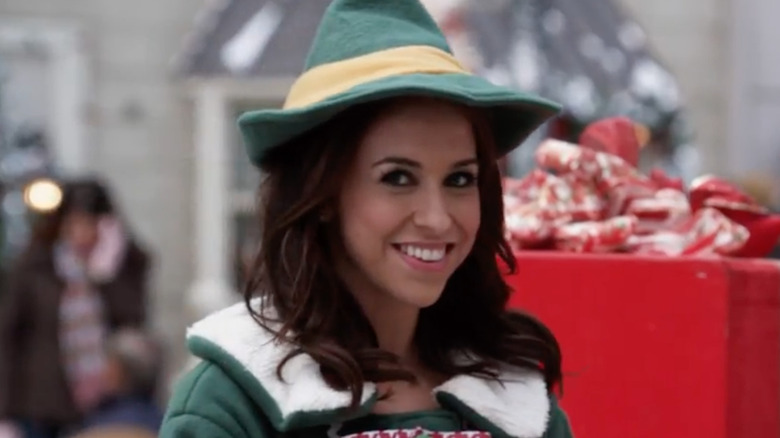 Lacey Chabert dressed like an elf in Matchmaker Santa