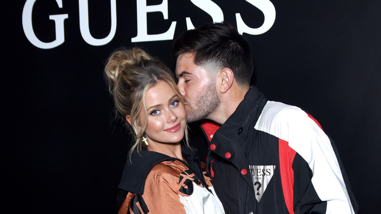 Dylan Barbour kisses Hannah Godwin